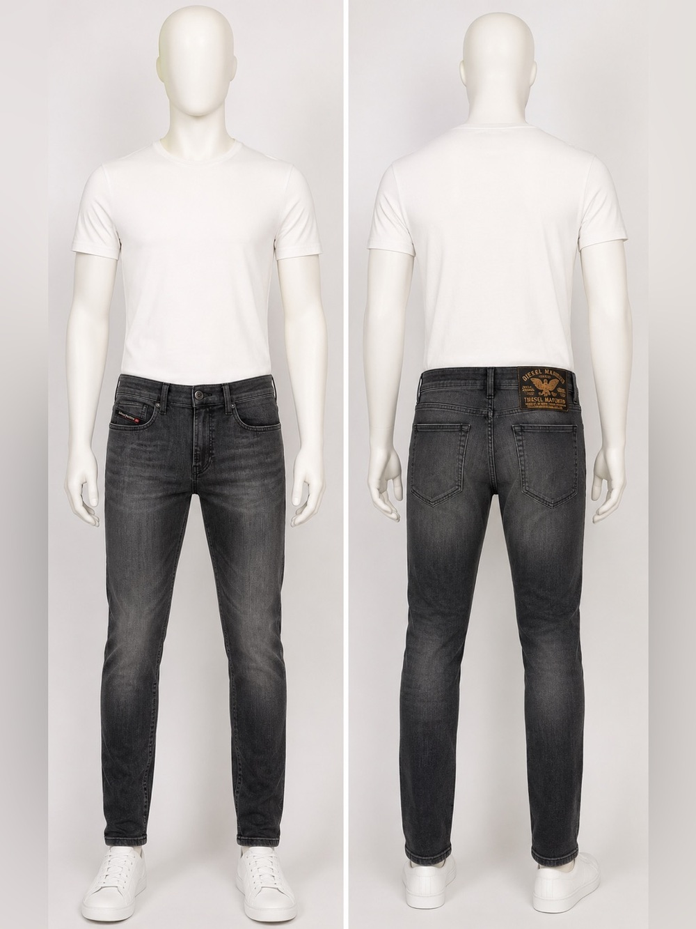 Diesel D-Reeft Jogg Skinny Jeans Gray Wash Stretch Denim Men’s W32 L32 Slim Fit